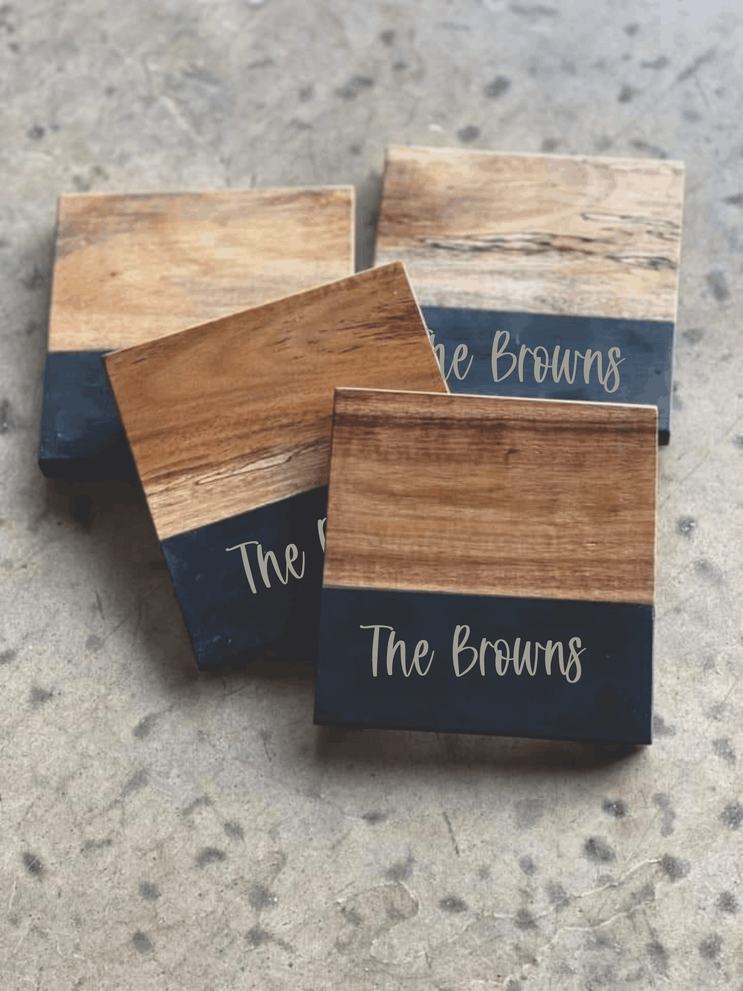 Acacia & Slate Coaster Set