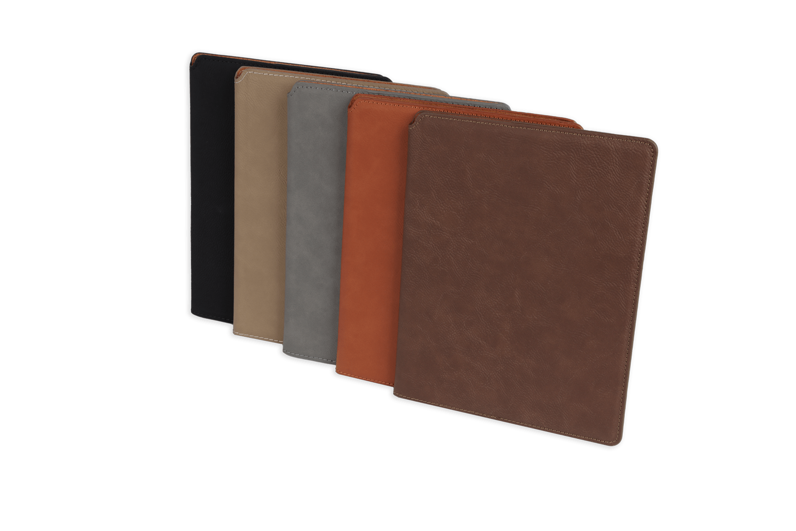 Photo showing the 5 available colors: Rawhide, Light Brown, Dark Brown, Gray, or Black