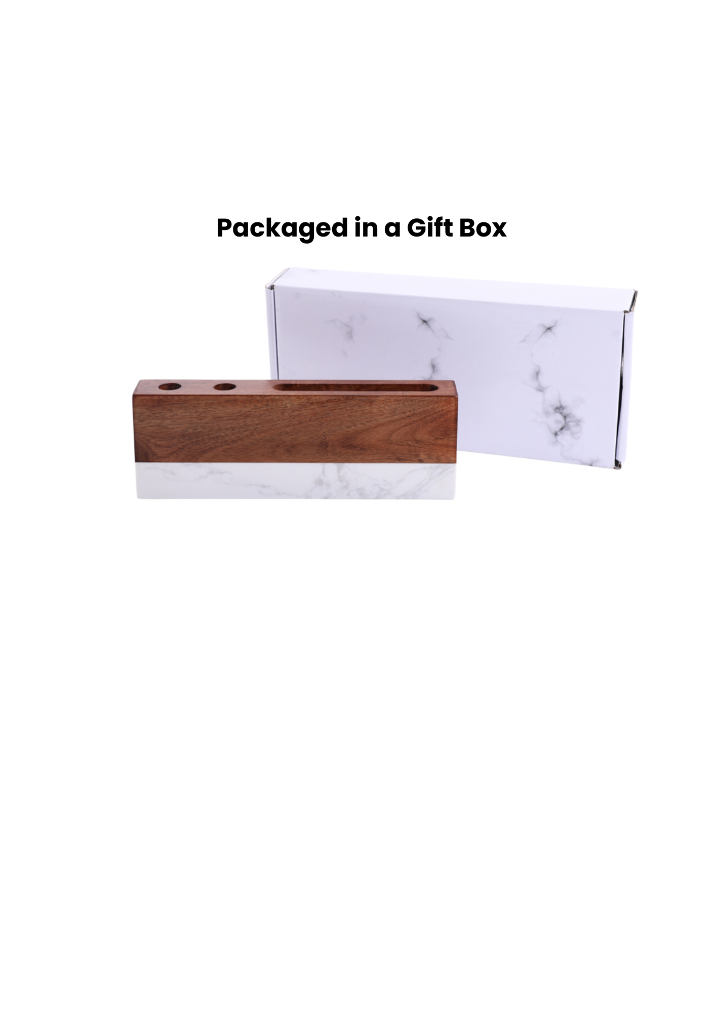 Marbled gift box for Marble & Wood Pen-Business Card Holder