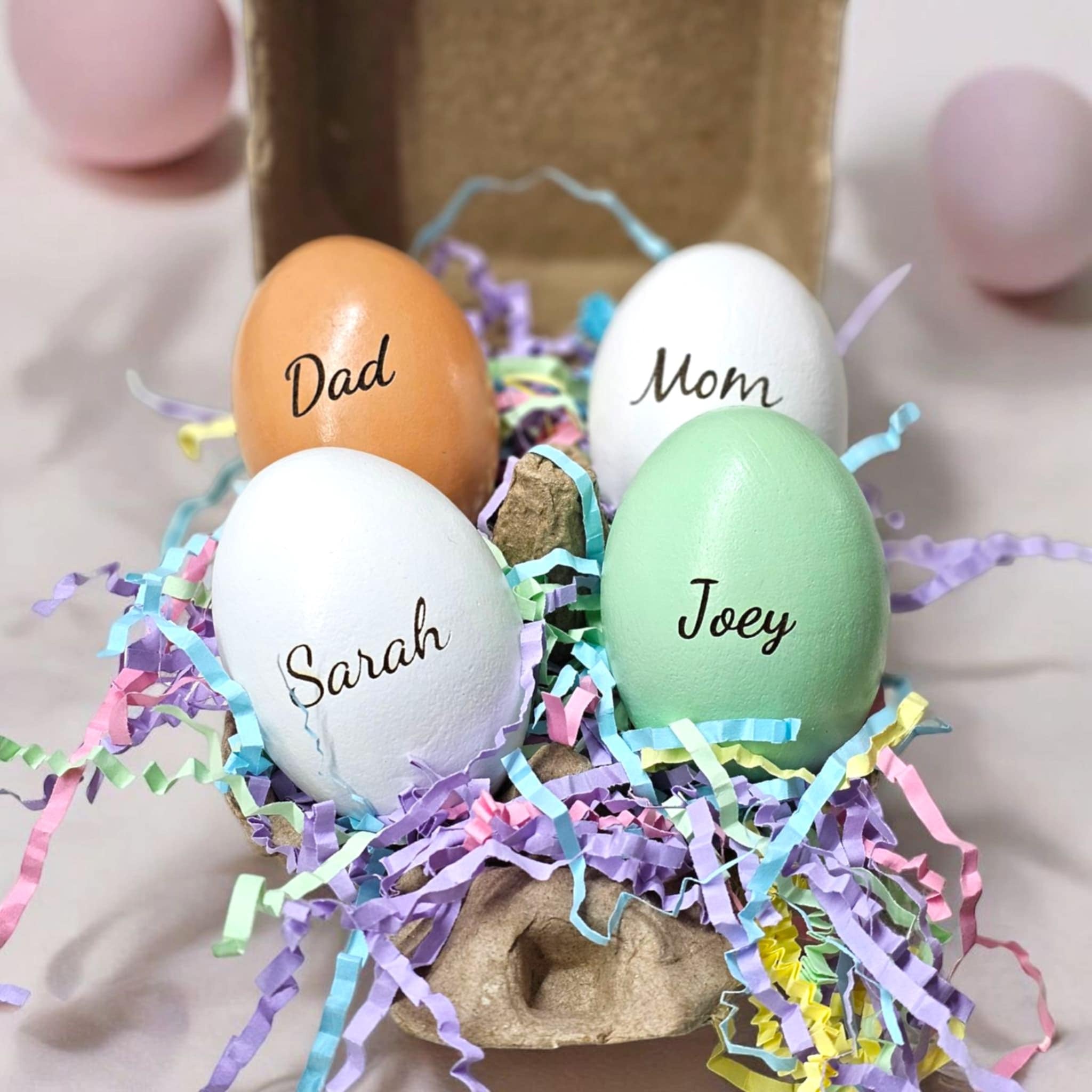 Engraved Easter Egg Decor