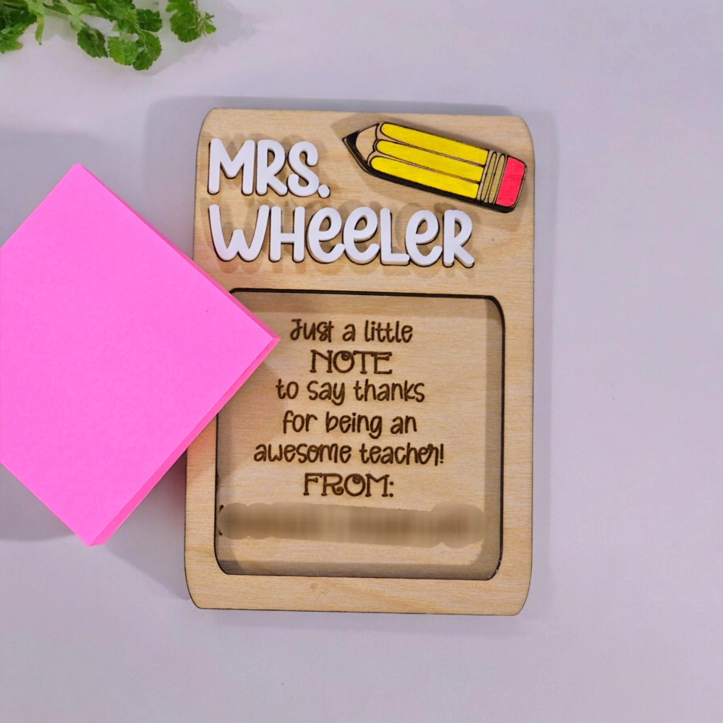 Teacher Sticky Note Holders