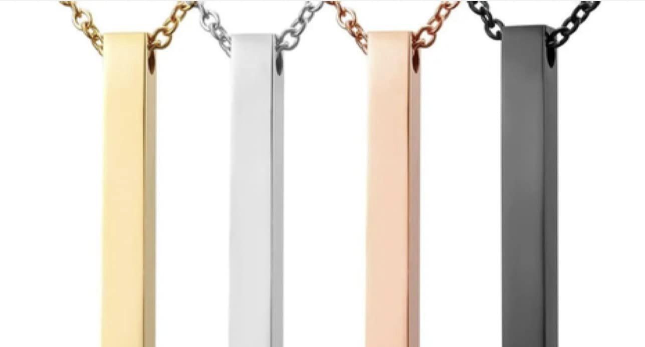 Vertical Bar Stainless Steel Necklaces